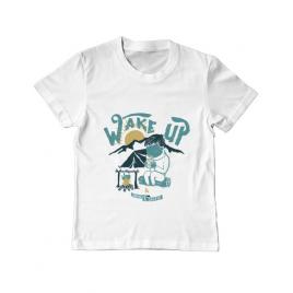Tricou adler copil wake up and drink a coffee alb