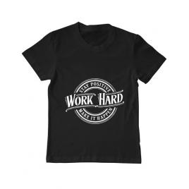 Tricou adler copil work hard negru