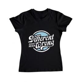 Tricou adler dama different doesnt mean wrong negru