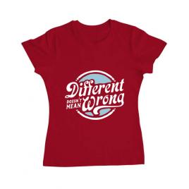 Tricou adler dama different doesnt mean wrong rosu
