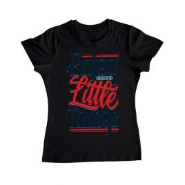 Tricou adler dama enjoy the little things negru