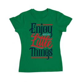 Tricou adler dama enjoy the little things verde mediu