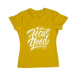Tricou adler dama focus on the good galben
