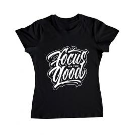 Tricou adler dama focus on the good negru