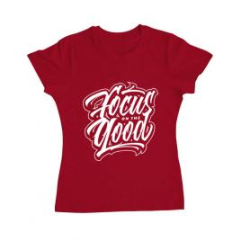 Tricou adler dama focus on the good rosu