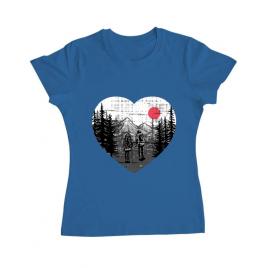 Tricou adler dama hike and love albastru azuriu