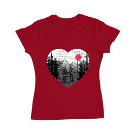 Tricou adler dama hike and love rosu