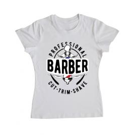 Tricou adler dama professional barber alb