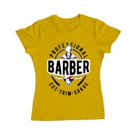 Tricou adler dama professional barber galben