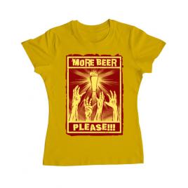 Tricou adler dama thirsty zombies galben