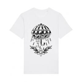 Tricou stanley stella barbat umbrella tattoo alb