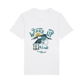Tricou stanley stella barbat wake up and drink a coffee alb