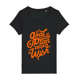 Tricou stanley stella dama a goal without a plan is just a wish negru