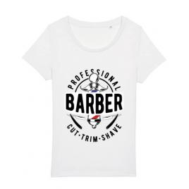 Tricou stanley stella dama professional barber alb