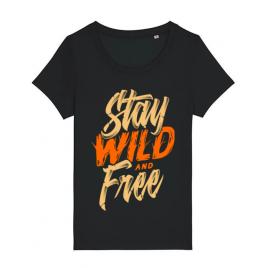 Tricou stanley stella dama stay wild and free negru