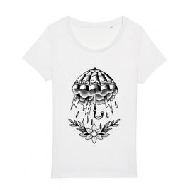 Tricou stanley stella dama umbrella tattoo alb
