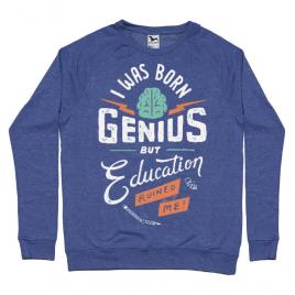 Bluza adler barbat born genius albastru melanj