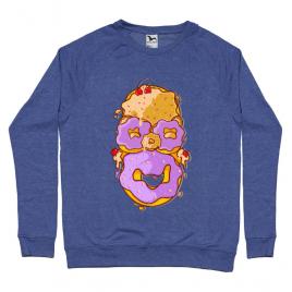 Bluza adler barbat homer donut albastru melanj