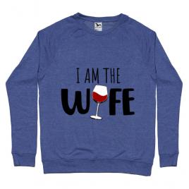 Bluza adler barbat i am the wife albastru melanj