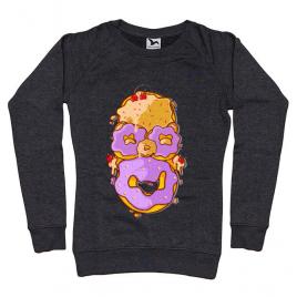 Bluza adler dama homer donut negru melanj