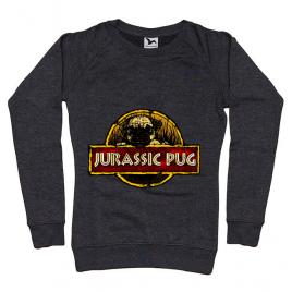 Bluza adler dama jurassic pug negru melanj