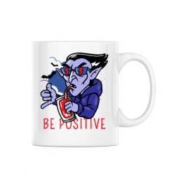 Cana personalizata be positive alb