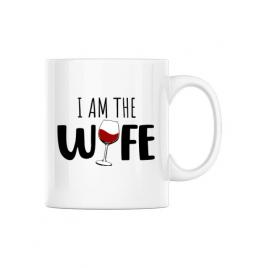 Cana personalizata i am the wife alb