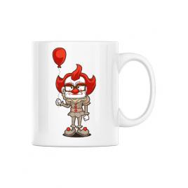 Cana personalizata nice clown alb