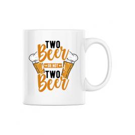 Cana personalizata two beer alb