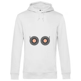 Hoodie barbat cu gluga boobs rhythm alb