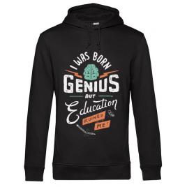 Hoodie barbat cu gluga born genius negru