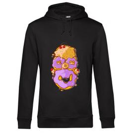 Hoodie barbat cu gluga homer donut negru