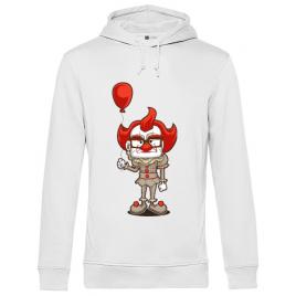 Hoodie barbat cu gluga nice clown alb