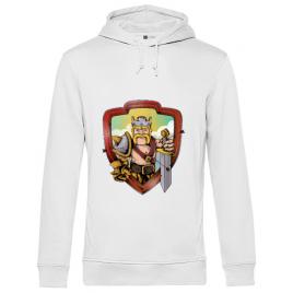 Hoodie barbat cu gluga the barbarian alb