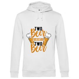 Hoodie barbat cu gluga two beer alb