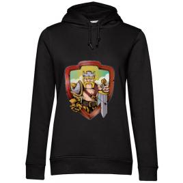 Hoodie dama cu gluga the barbarian negru