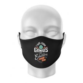 Masca personalizata reutilizabila born genius negru
