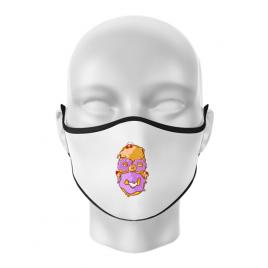 Masca personalizata reutilizabila homer donut alb