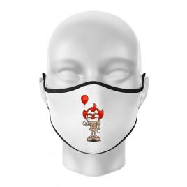Masca personalizata reutilizabila nice clown alb