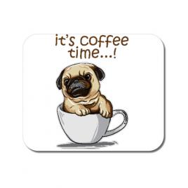 Mousepad personalizat its coffee time alb