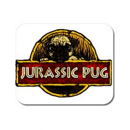 Mousepad personalizat jurassic pug alb