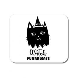 Mousepad personalizat witch purrrlease alb