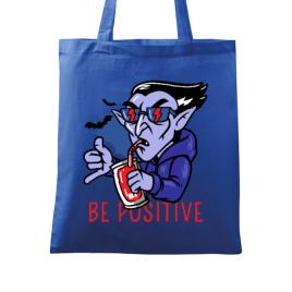 Sacosa din panza be positive albastru regal