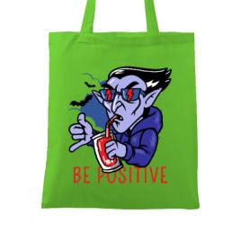 Sacosa din panza be positive verde mar