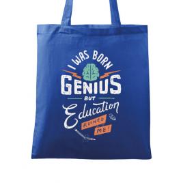 Sacosa din panza born genius albastru regal