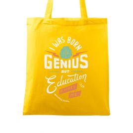 Sacosa din panza born genius galben