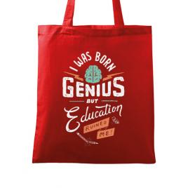 Sacosa din panza born genius rosu