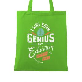 Sacosa din panza born genius verde mar