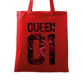 Sacosa din panza flower queen rosu