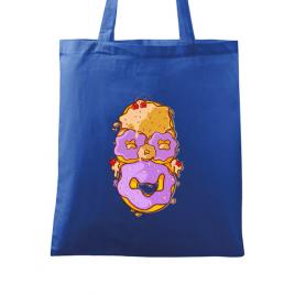 Sacosa din panza homer donut albastru regal